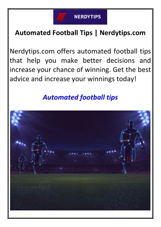 Automated Football Tips | Nerdytips.com