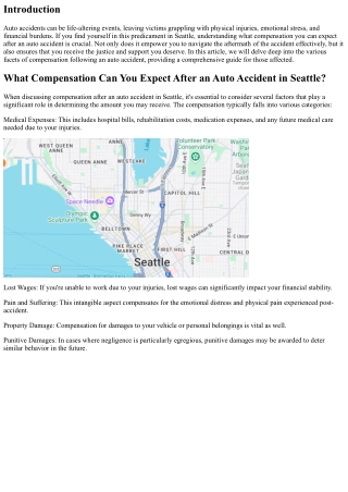 What Compensation Can You Expect After an Auto Accident in Seattle?