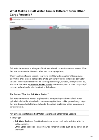 chatterchat.com-What Makes a Salt Water Tanker Different from Other Cargo Vessels