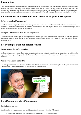 Référencement et accessibilité web : un enjeu clé pour notre agence