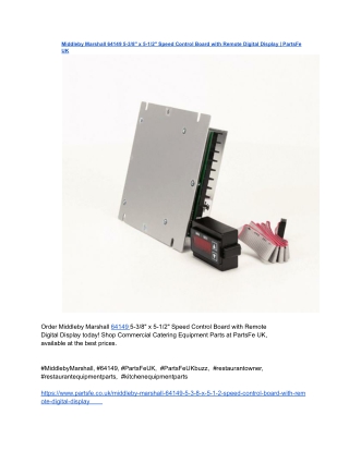 Middleby Marshall 64149 5-3_8_ x 5-1_2_ Speed Control Board with Remote Digital Display _ PartsFe UK