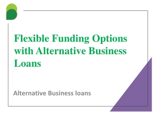 Flexible Funding Options with Alternative Business Loans