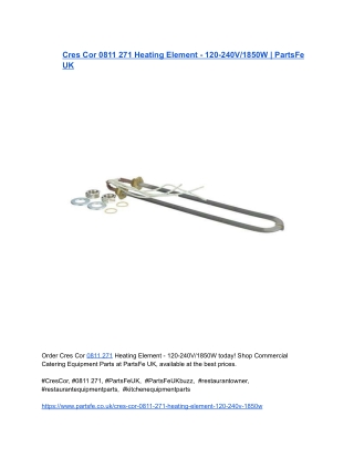 Cres Cor 0811 271 Heating Element - 120-240V_1850W _ PartsFe UK