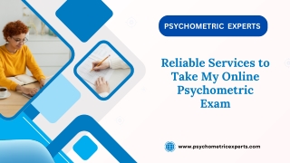 Reliable Services to Take My Online Psychometric Exam