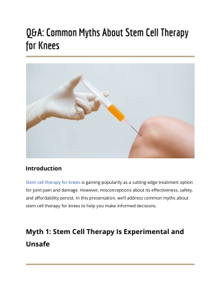Q&A_ Common Myths About Stem Cell Therapy for Knees