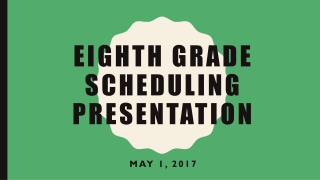 Eighth Grade Scheduling Presentation