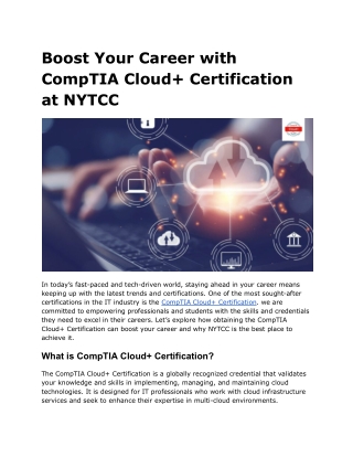 Boost Your Career with CompTIA Cloud  Certification at NYTCC (2)
