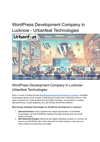 WordPress Development Company in Lucknow