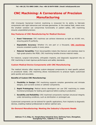 CNC Machining A Cornerstone of Precision Manufacturing