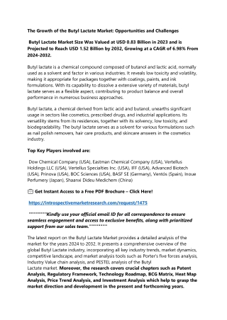 Butyl Lactate Market