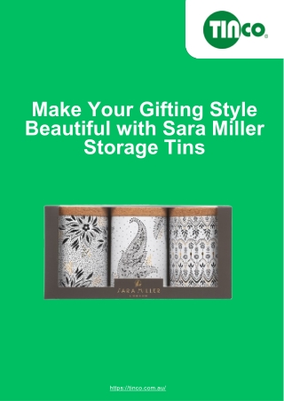 Make Your Gifting Style Beautiful with Sara Miller Storage Tins