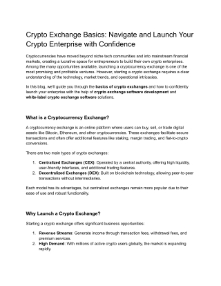 Navigate and Launch Your Crypto Enterprise with Confidence