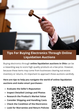 Tips For Buying Electronics Through Online Liquidation Auctions