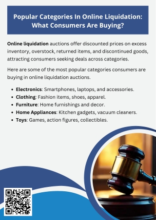 Popular Categories In Online Liquidation: What Consumers Are Buying?