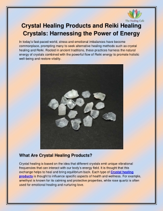 Crystal healing products