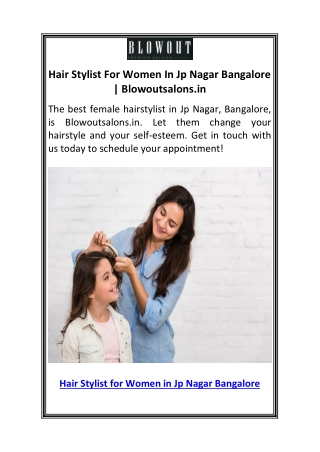 Hair Stylist For Women In Jp Nagar Bangalore  Blowoutsalons.in.pdf5