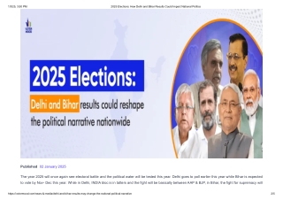 2025 Elections- How Delhi and Bihar Results Could Impact National Politics