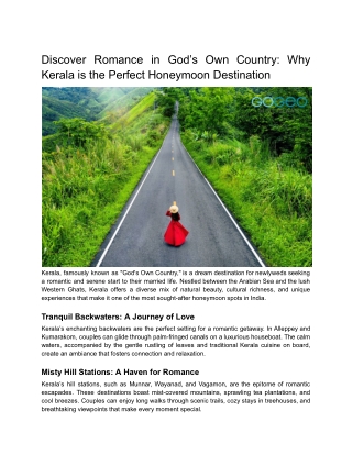 Discover Romance in God’s Own Country_ Why Kerala is the Perfect Honeymoon Destination