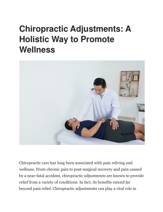 Experience Expert Chiropractic Adjustments at A&J Chiropractic Clinic