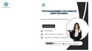 Top Management Colleges in Greater Noida  with Career Critics