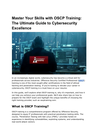 Master Your Skills with OSCP Training_ The Ultimate Guide to Cybersecurity Excellence