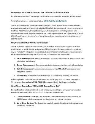 DumpsBoss MCD-ASSOC Dumps PDF – Learn Fast, Pass Confidently
