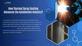 How Thermal Spray Coating Advances the Automotive Industry?