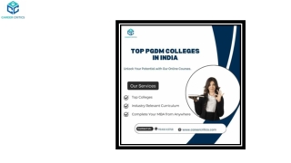 Top Reasons to Choose Career Critics for MBAPGDM Admission Counseling in India