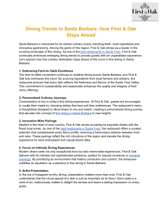 Dining Trends in Santa Barbara_ How First & Oak Stays Ahead