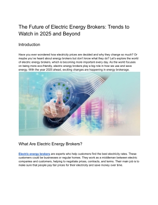 The Future of Electric Energy Brokers_ Trends to Watch in 2025 and Beyond