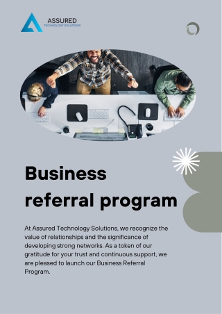 Business referral program| Assured Technology Solutions