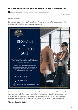 raymikcustomtailor.com-The Art of Bespoke and Tailored Suits A Perfect Fit