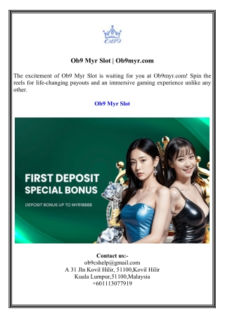 Ob9 Myr Slot  Ob9myr.com