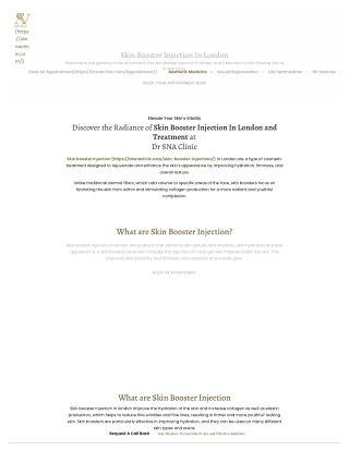 Skin Booster Injection In London _ Skin Booster In London