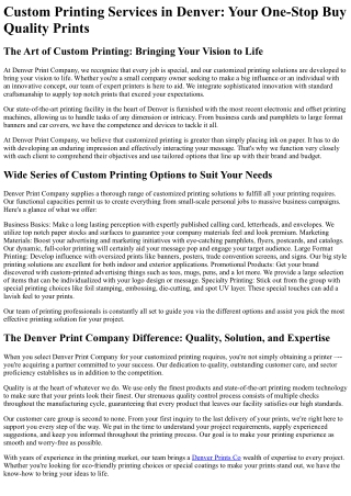 Denver Print Company
