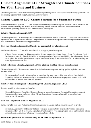 Climate Alignment