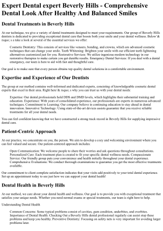 Dental Group of Beverly Hills