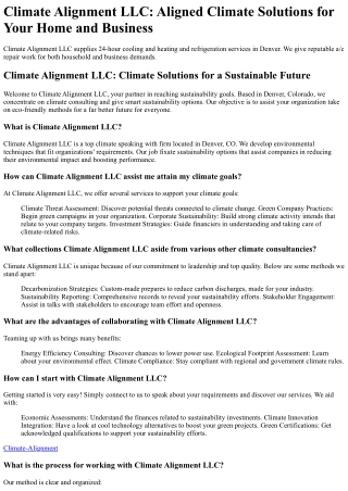 Climate Alignment