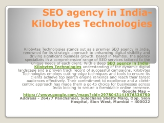 SEO Company in Mumbai- Kilobytes Technologies