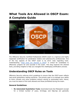 What Tools Are Allowed in OSCP Exam_ A Complete Guide