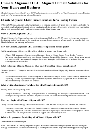 Climate Alignment