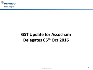GST Update for Assocham Delegates 06 th Oct 2016