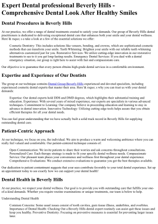 Dental Group of Beverly Hills