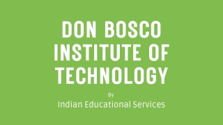 Don Bosco Institute of Technology