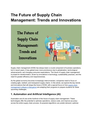 The Future of Supply Chain Management_ Trends and Innovations