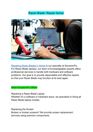 Razer Blade  Repair Sohar