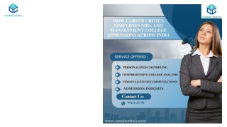 How Career Critics Simplifies MBA and Management College Admissions Across India