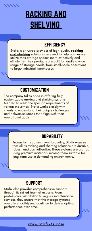 Innovative Racking and Shelving Solutions by Stofix