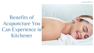 Benefits of Acupuncture You Can Experience in Kitchener