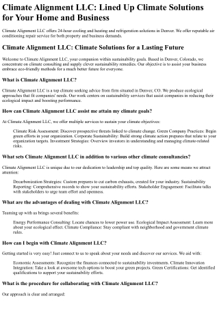 Climate Alignment
